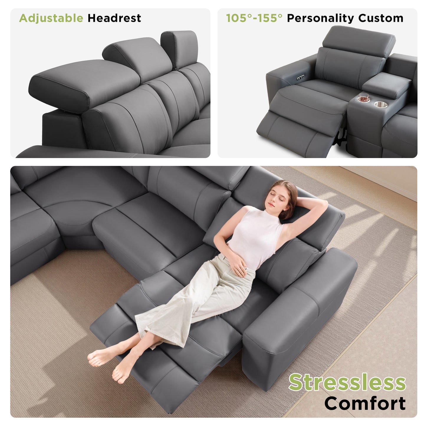 Aurelia Cat Proof Electric Reclining Sofa Amerlife