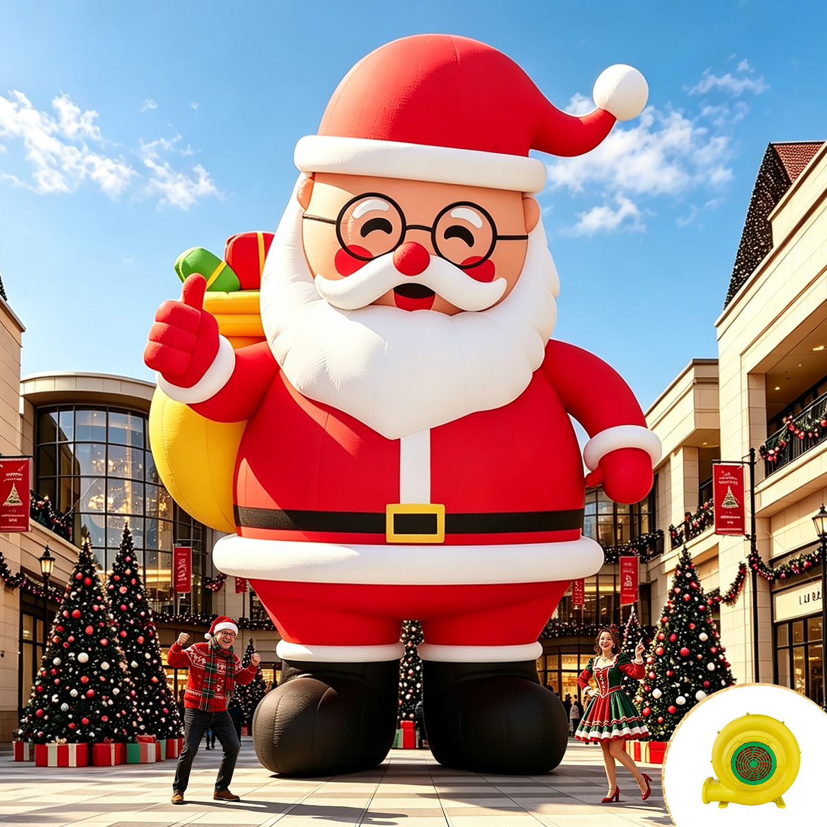 Vibe Giant Inflatable Santa Claus for Outdoor Christmas Decorations-Giant Inflatable Santa Claus-26FT