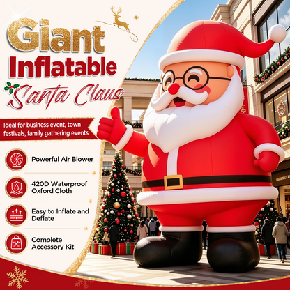 Vibe Giant Inflatable Santa Claus for Outdoor Christmas Decorations-Giant Inflatable Santa Claus-20FT