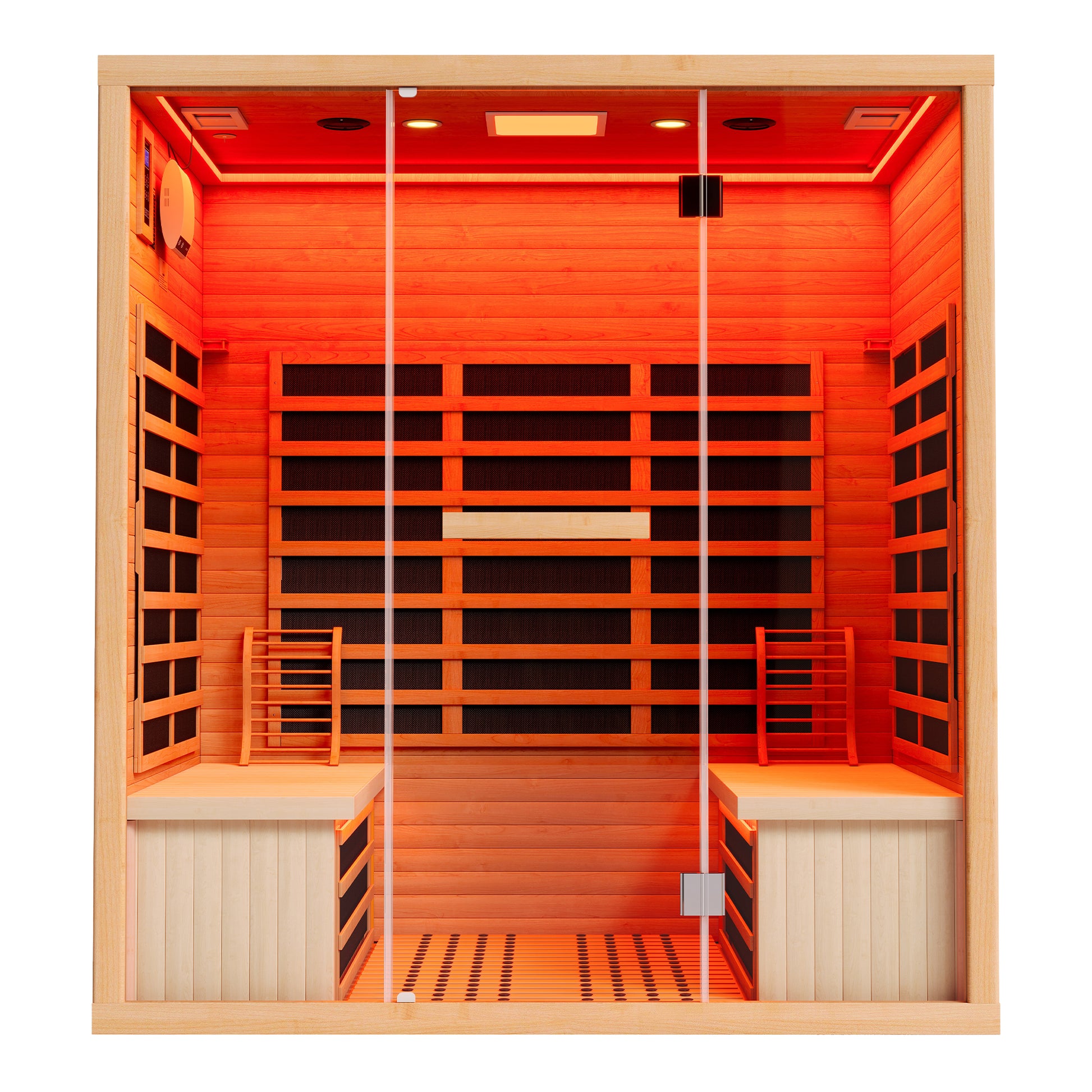 Low EMF Infrared Saunas for Home Amerlife 4-Person 63.2*47.2*75.2 Inch 