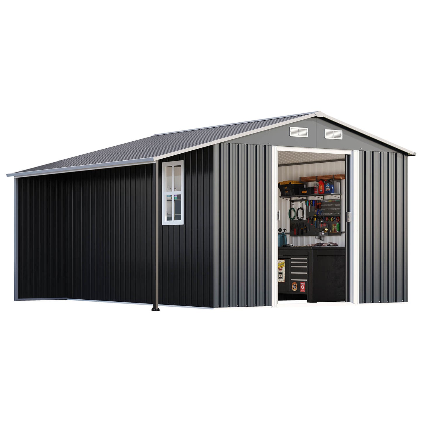 FirewoodPro 10.6x10.3 FT Outdoor Storage Shed 