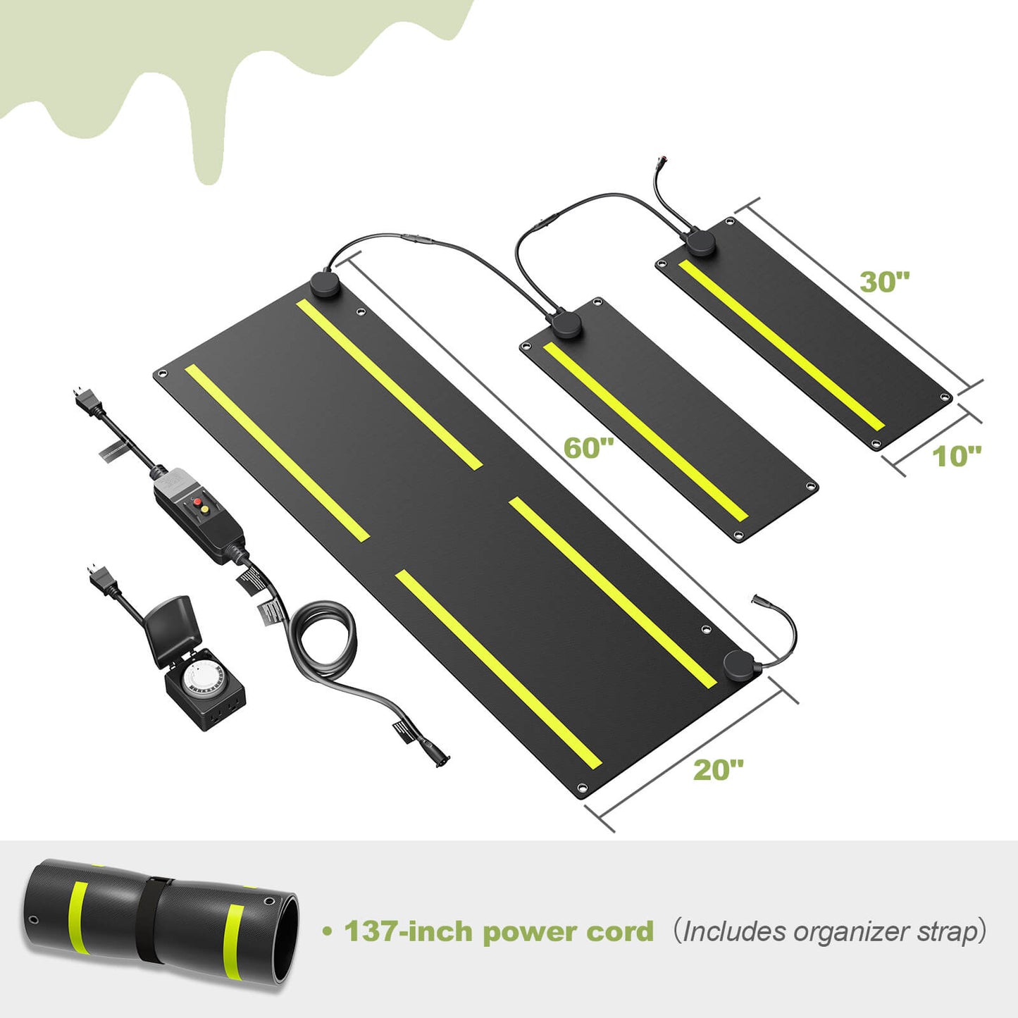 ThermaGuard Graphene Snow Melting Mat - Amerlife- 10x30inch-2-20x60inch-1