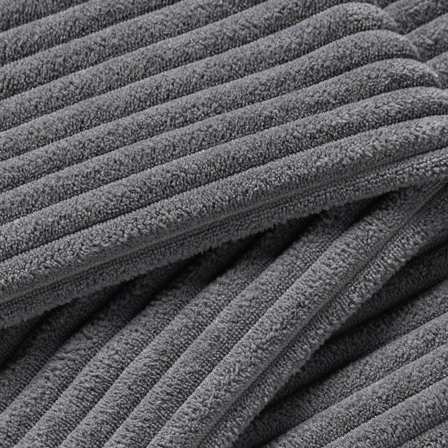 Grey Corduroy Sofa Set - 1 chair