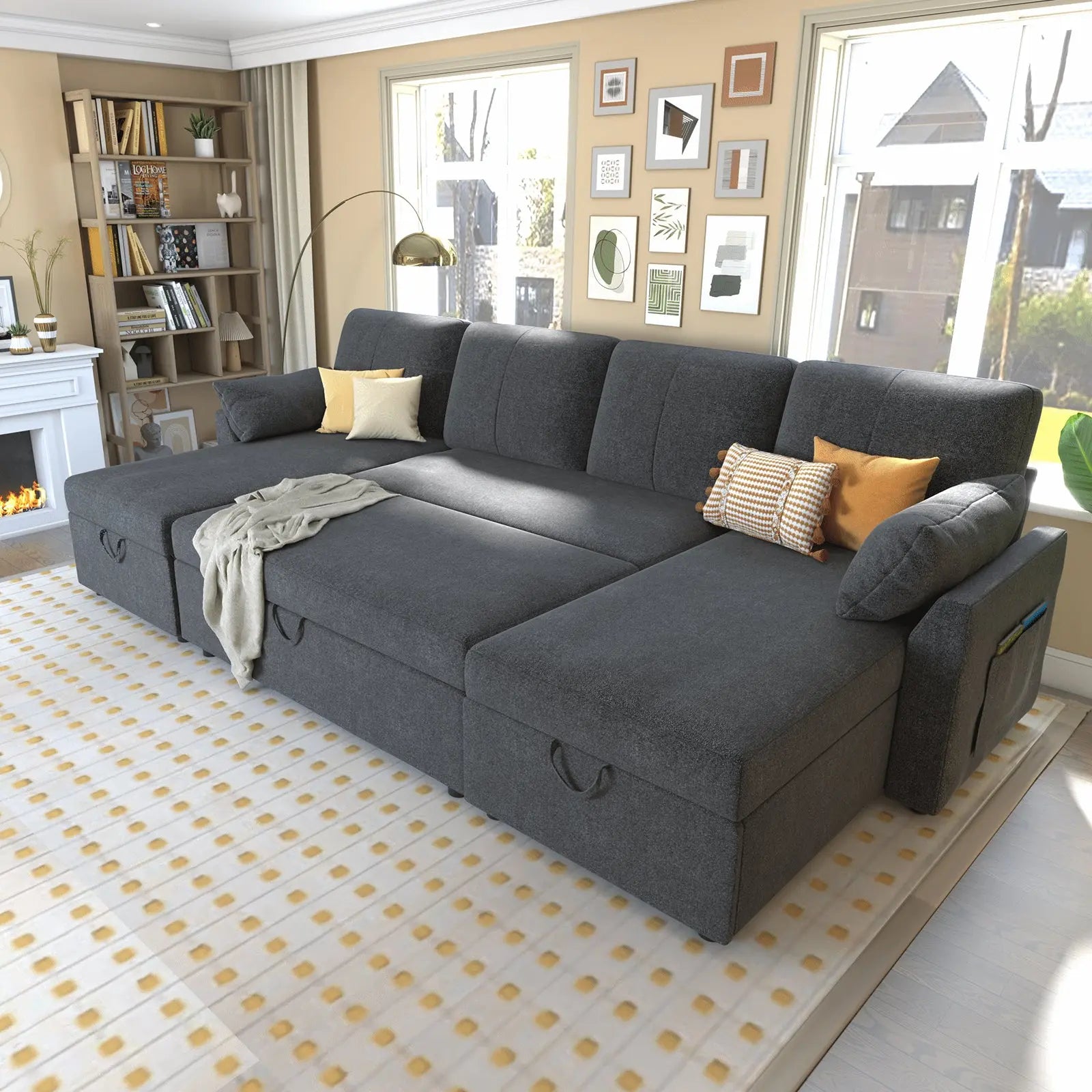 Easton 110" U-Shaped Sofa