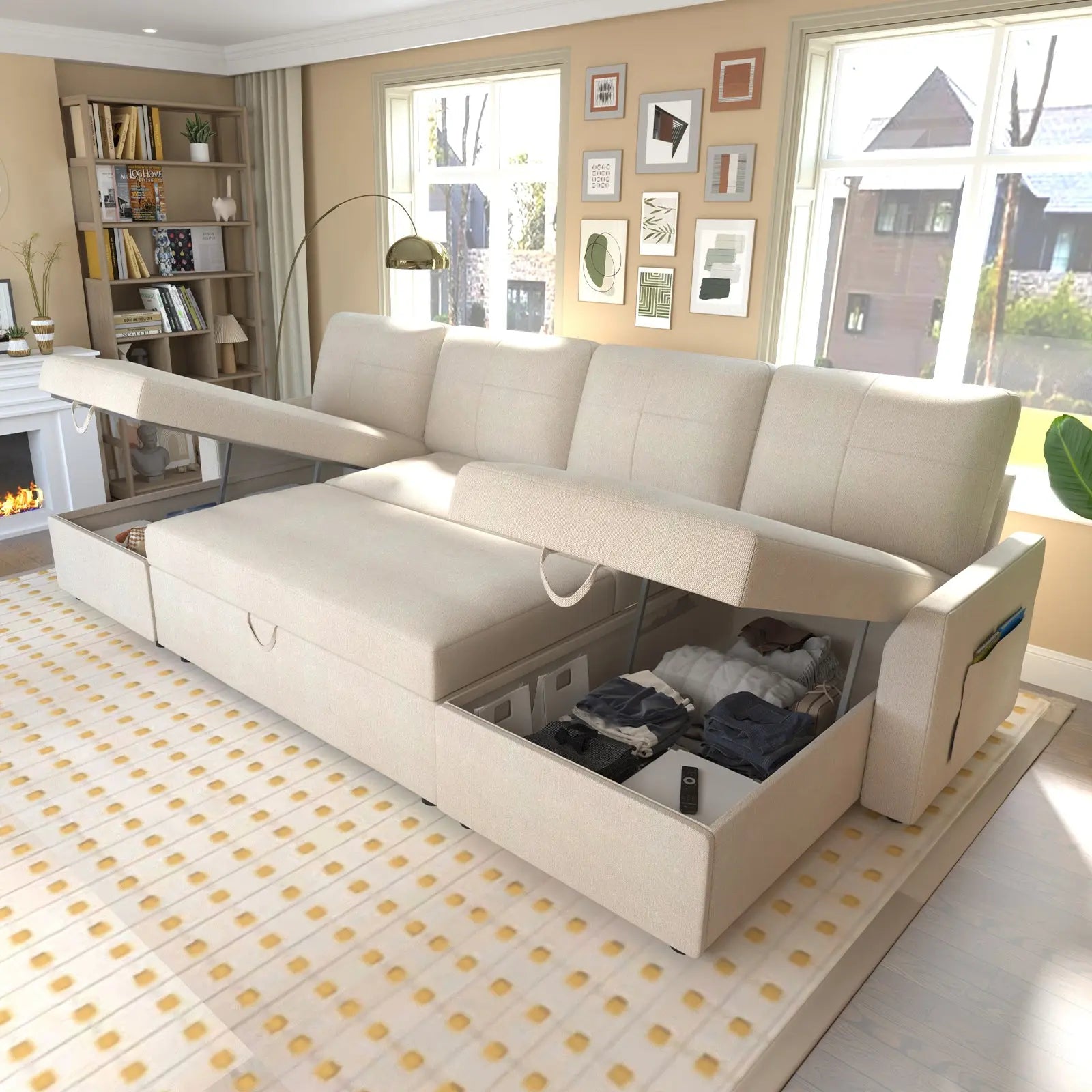 Easton 110" U-Shaped Sofa