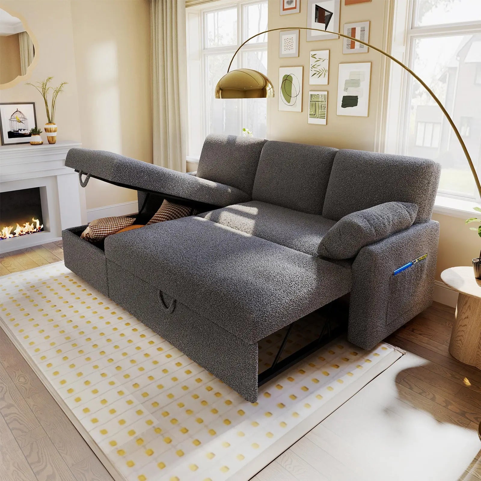 Gray sofa bed sectional online