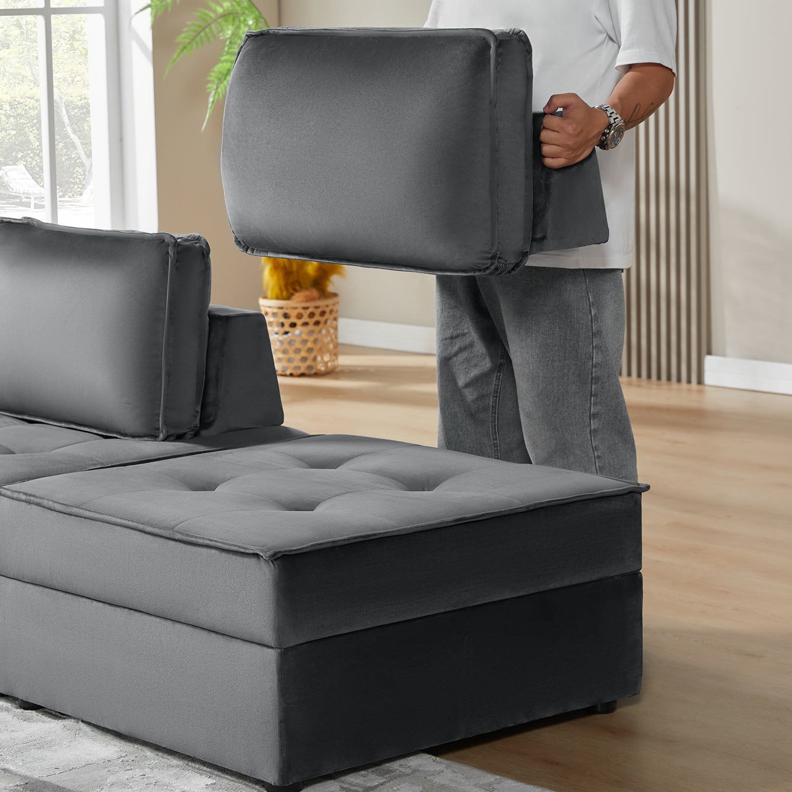 8 Seater-3 sets / Grey