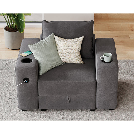 With Armrests / Grey