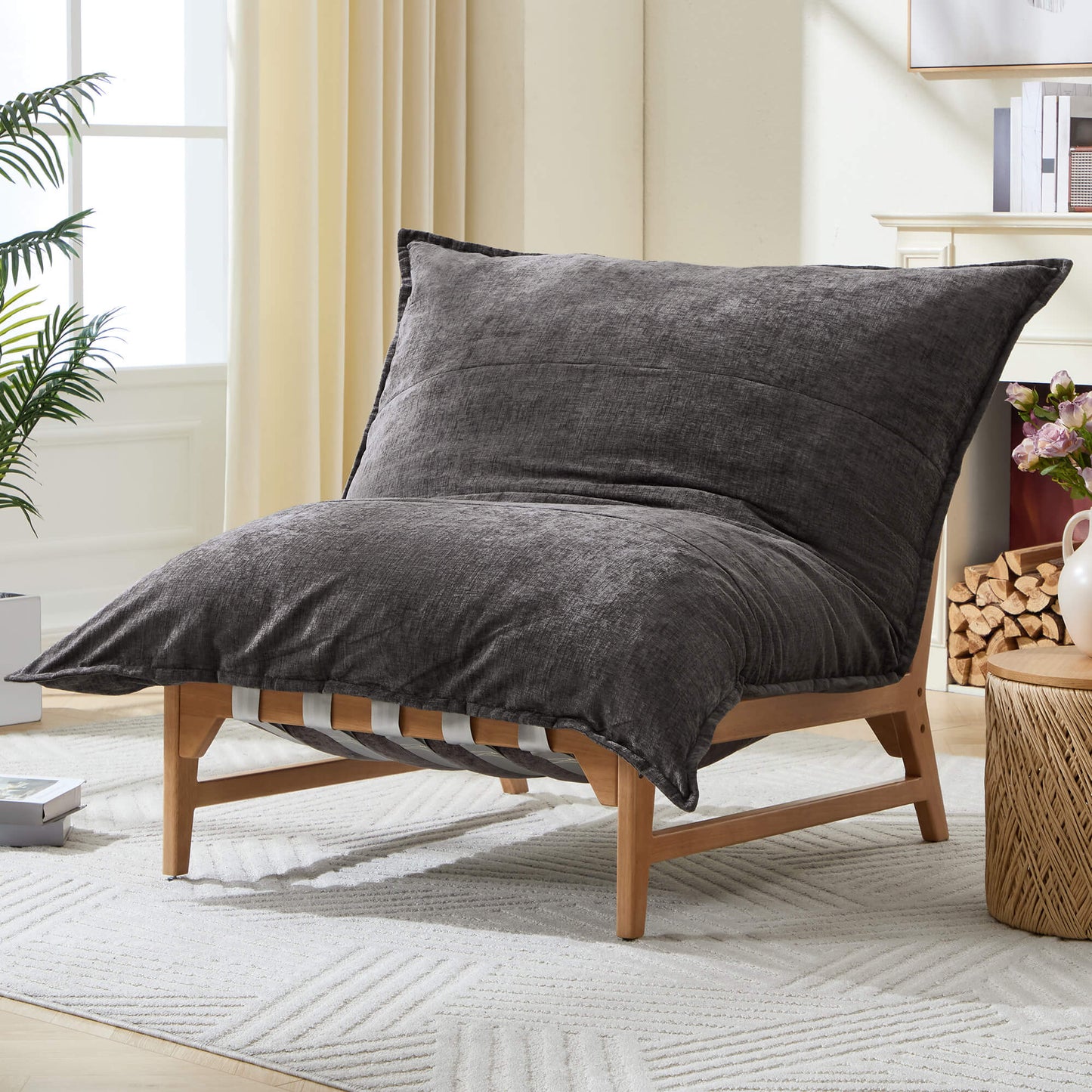 Snug 46" Oversized Sofa Chair - Chenille Gray