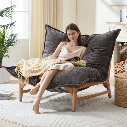 Snug 46" Oversized Sofa Chair - Chenille Gray