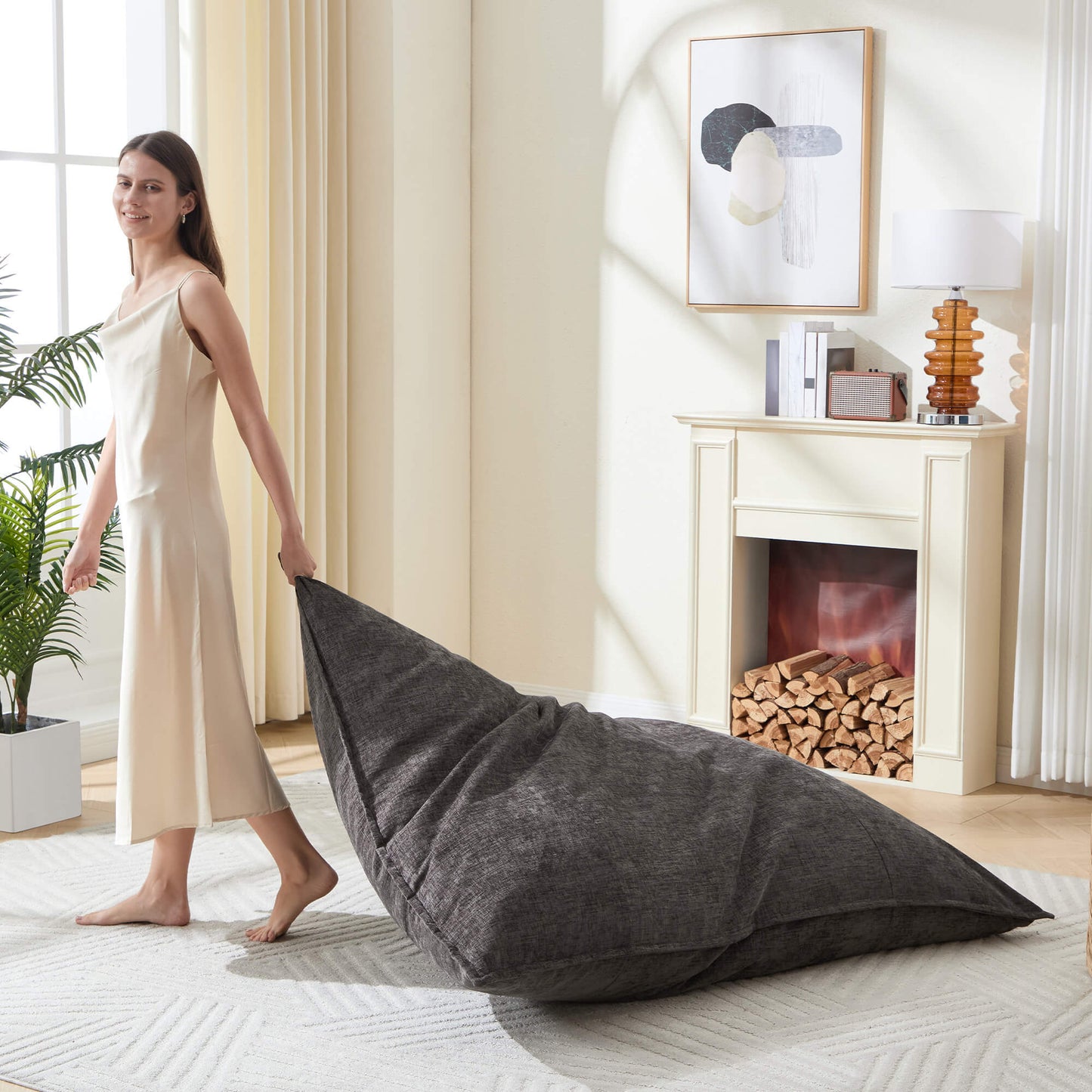 Snug 46" Oversized Sofa Chair - Chenille Gray