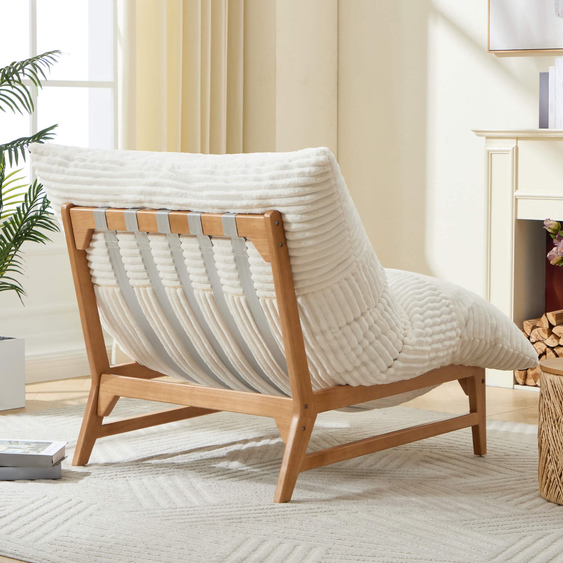 Snug 46" Oversized Sofa Chair - Corduroy White