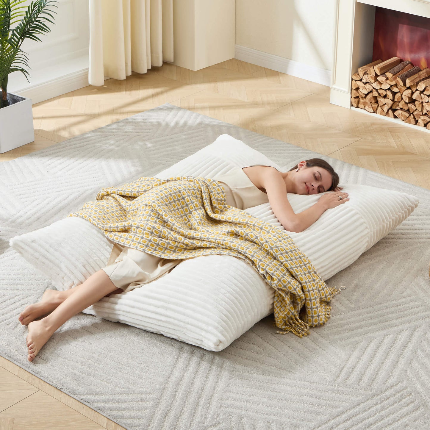 Snug 46" Oversized Sofa Chair - Corduroy White