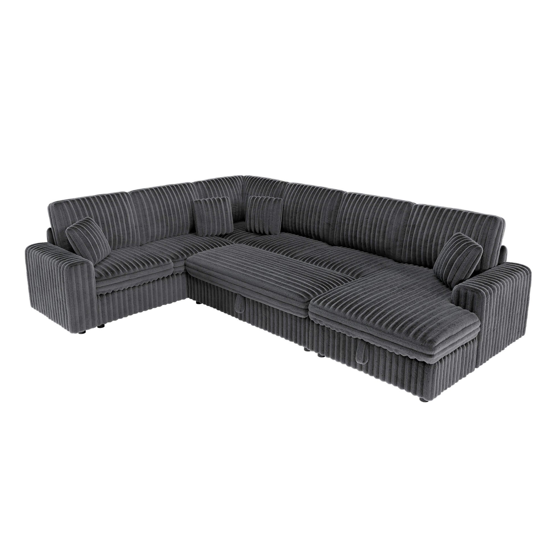 Storavia Cloud Modular Sleeper Sectional Sofa - Grey