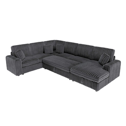 Storavia Cloud Modular Sleeper Sectional Sofa - Grey