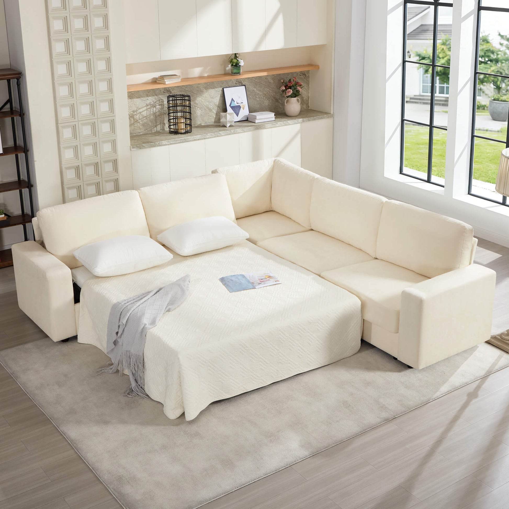 Luxe Convertible Sleeper Sectional