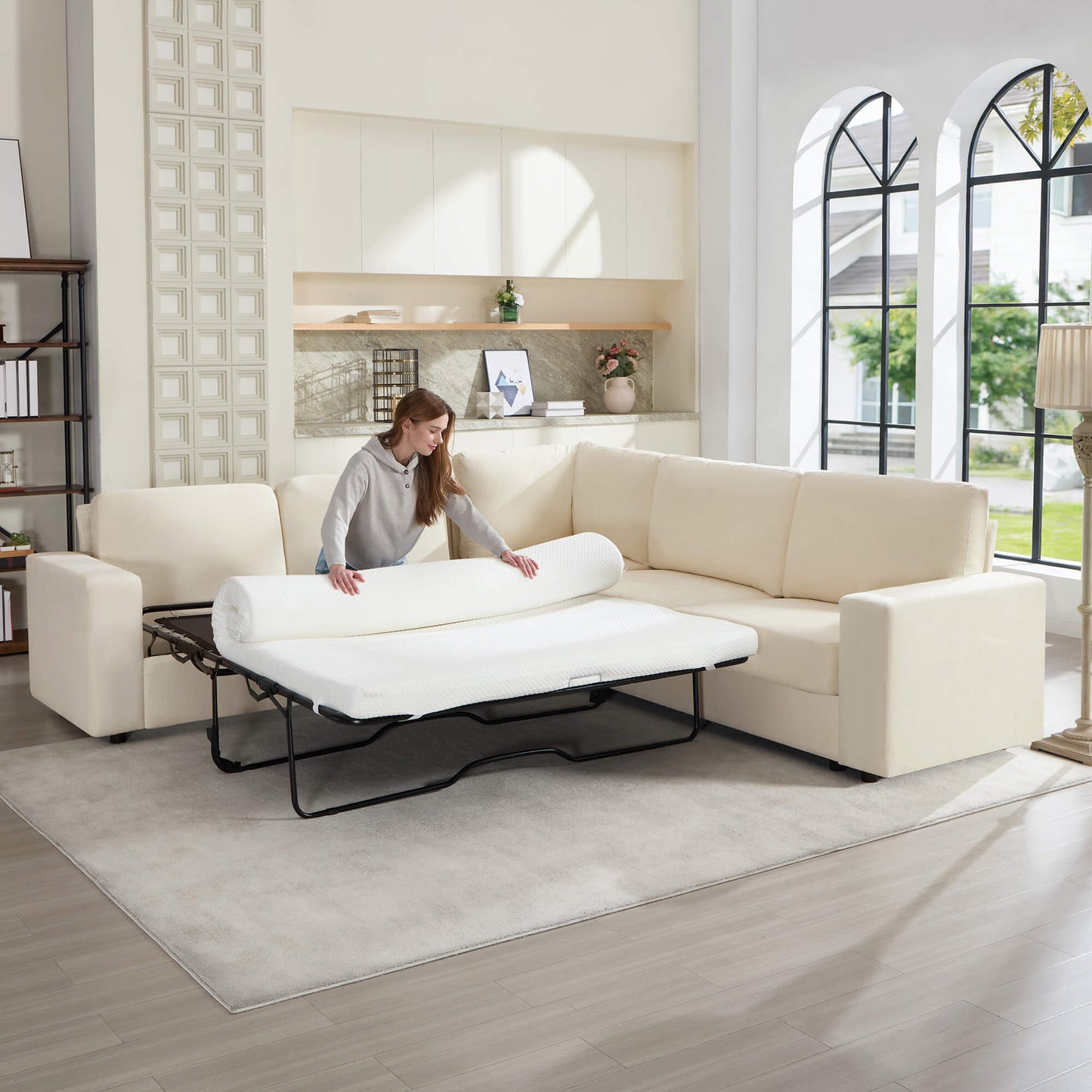 Luxe Convertible Sleeper Sectional