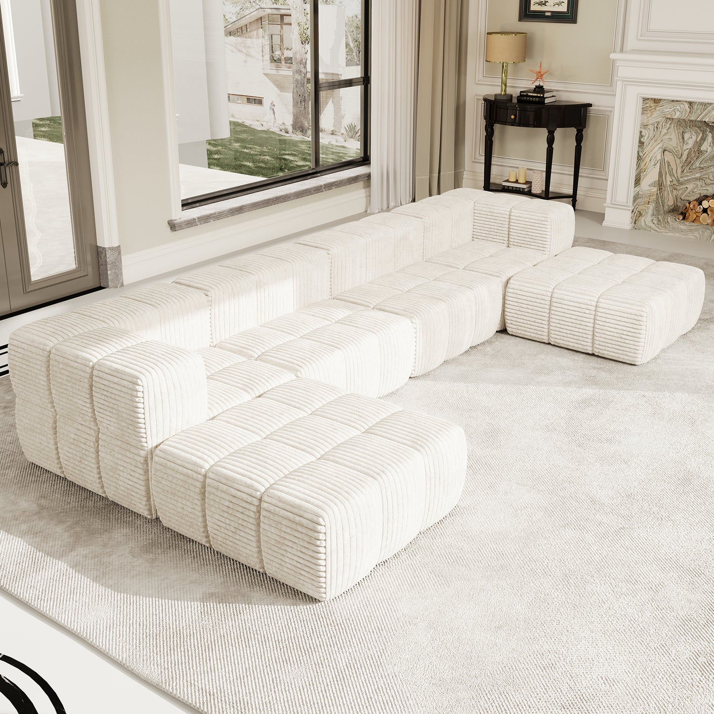 Bluff Modular Sectional Sofa - Cream