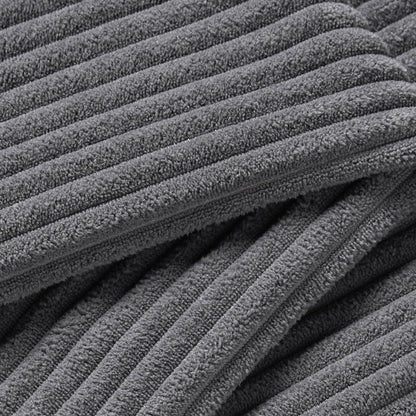 Grey Corduroy Sofa Set - 3 chairs