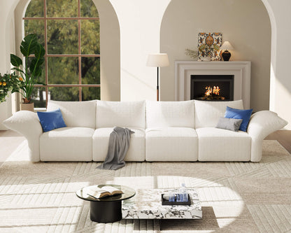 Brakt 122-Inch Modular Sectional Sofa - White