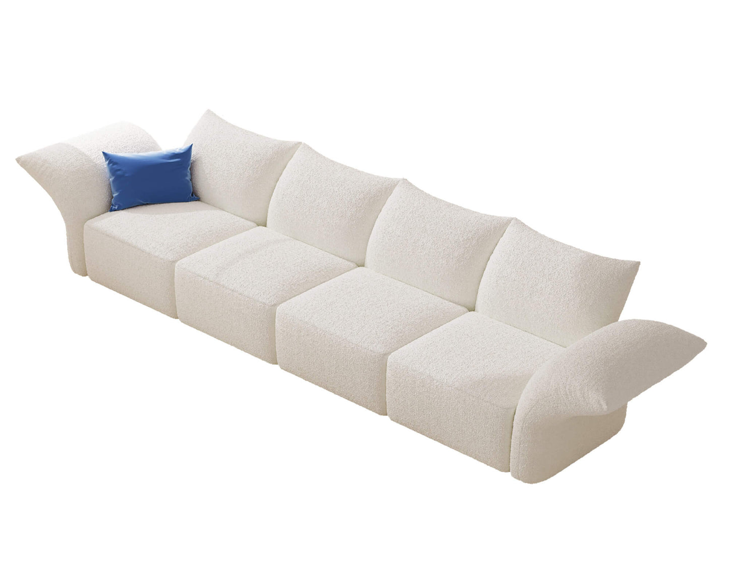 Brakt 122-Inch Modular Sectional Sofa - White