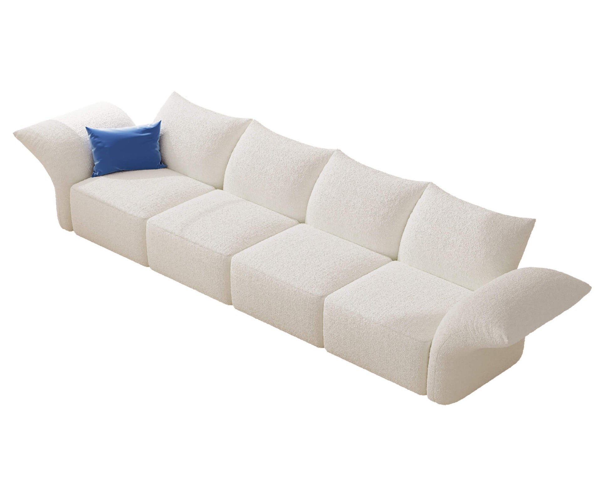 Brakt 122-Inch Modular Sectional Sofa - White