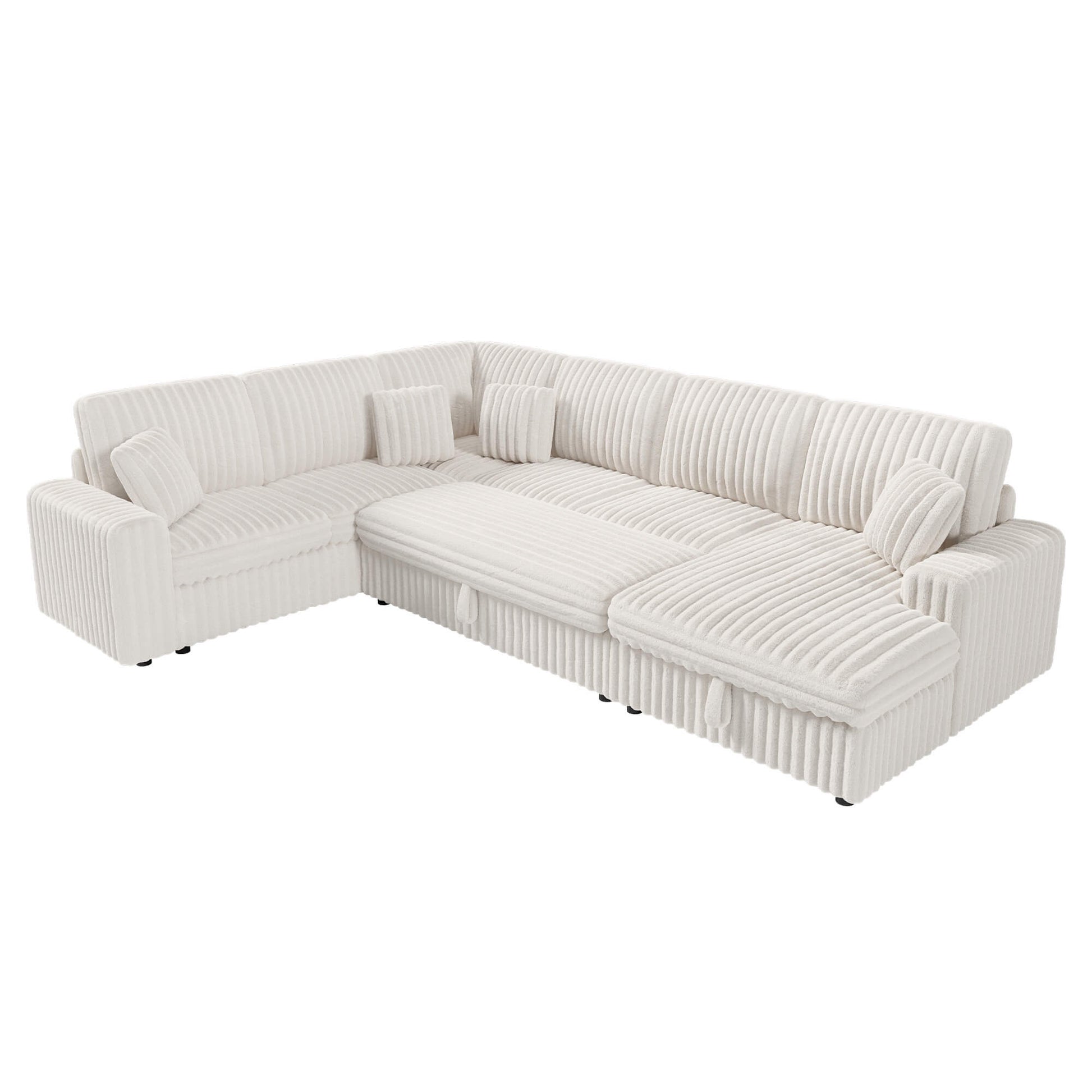 Storavia Cloud Modular Sleeper Sectional Sofa - White