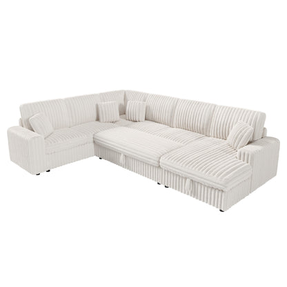Storavia Cloud Modular Sleeper Sectional Sofa - White