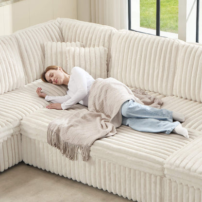 Storavia Cloud Modular Sleeper Sectional Sofa - White