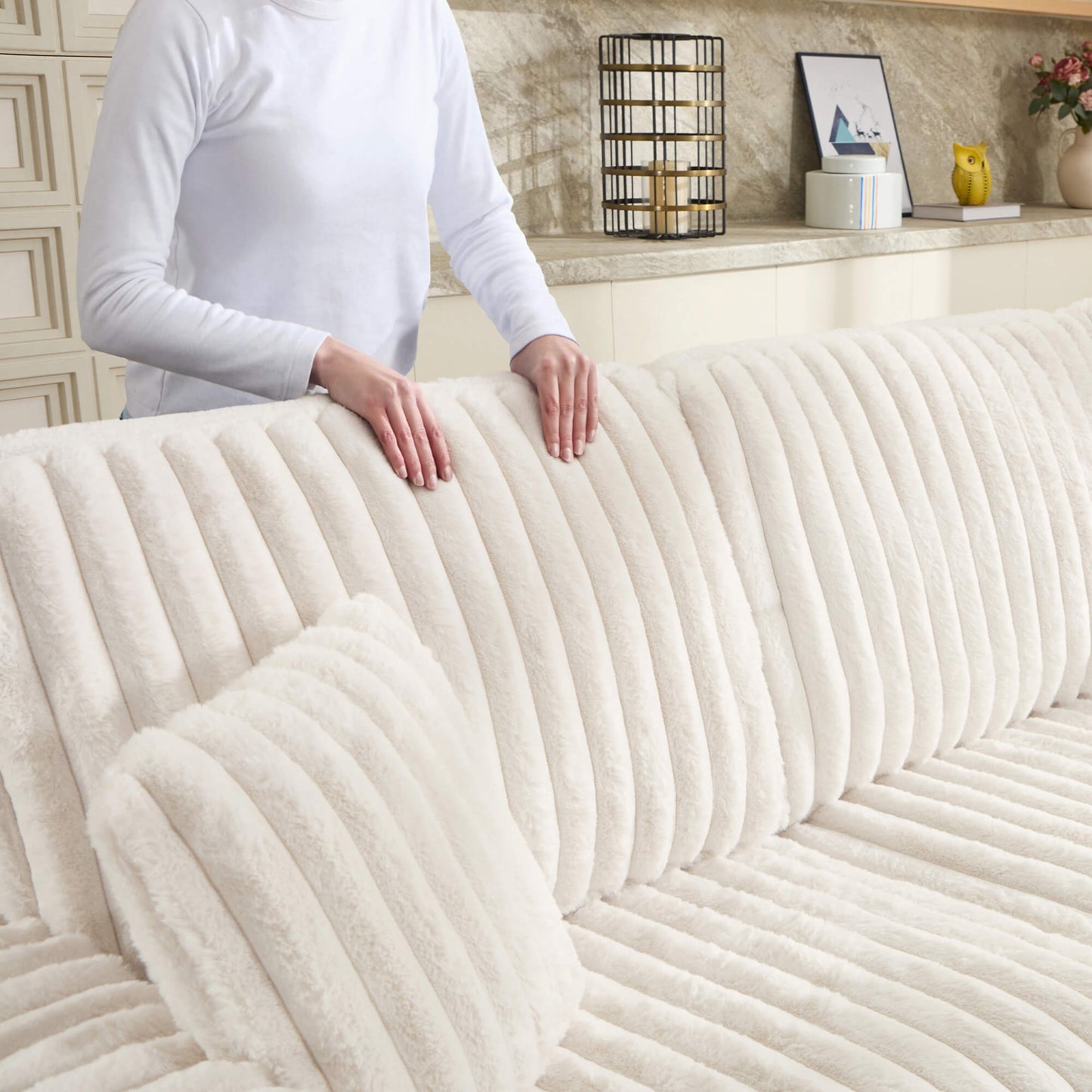 Storavia Cloud Modular Sleeper Sectional Sofa - White