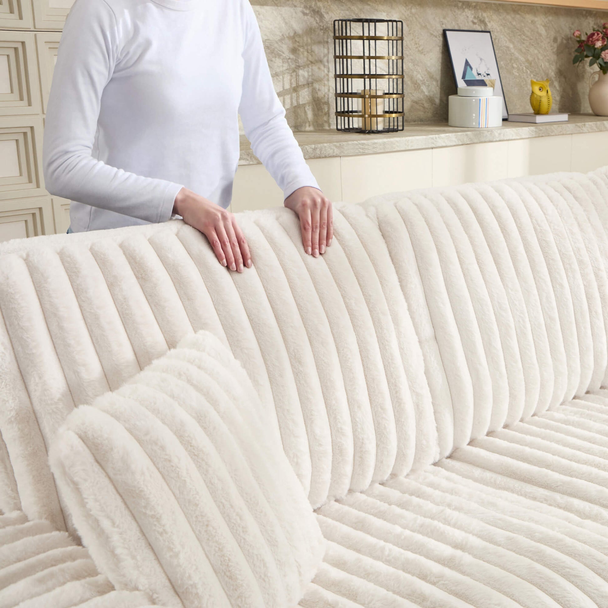 Storavia Cloud Modular Sleeper Sectional Sofa - White