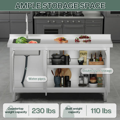 Stainless Steel Sink Cabinet Amerlife