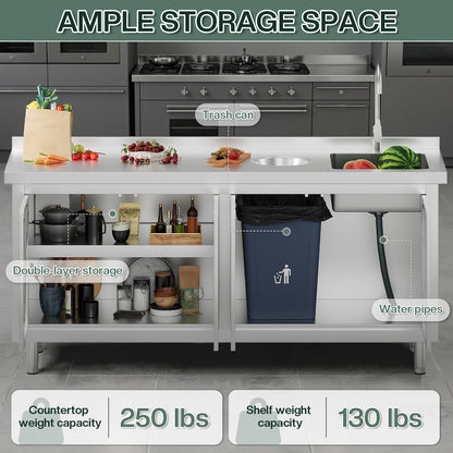 Stainless Steel Sink Cabinet Amerlife