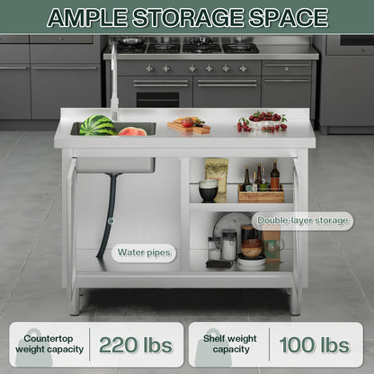 Stainless Steel Sink Cabinet Amerlife