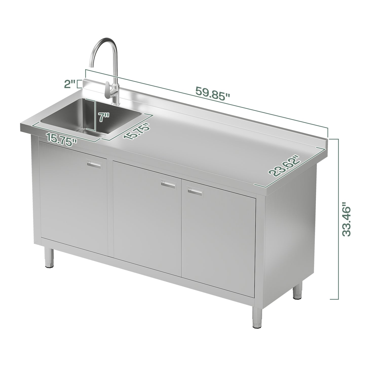 Stainless Steel Sink Cabinet Amerlife