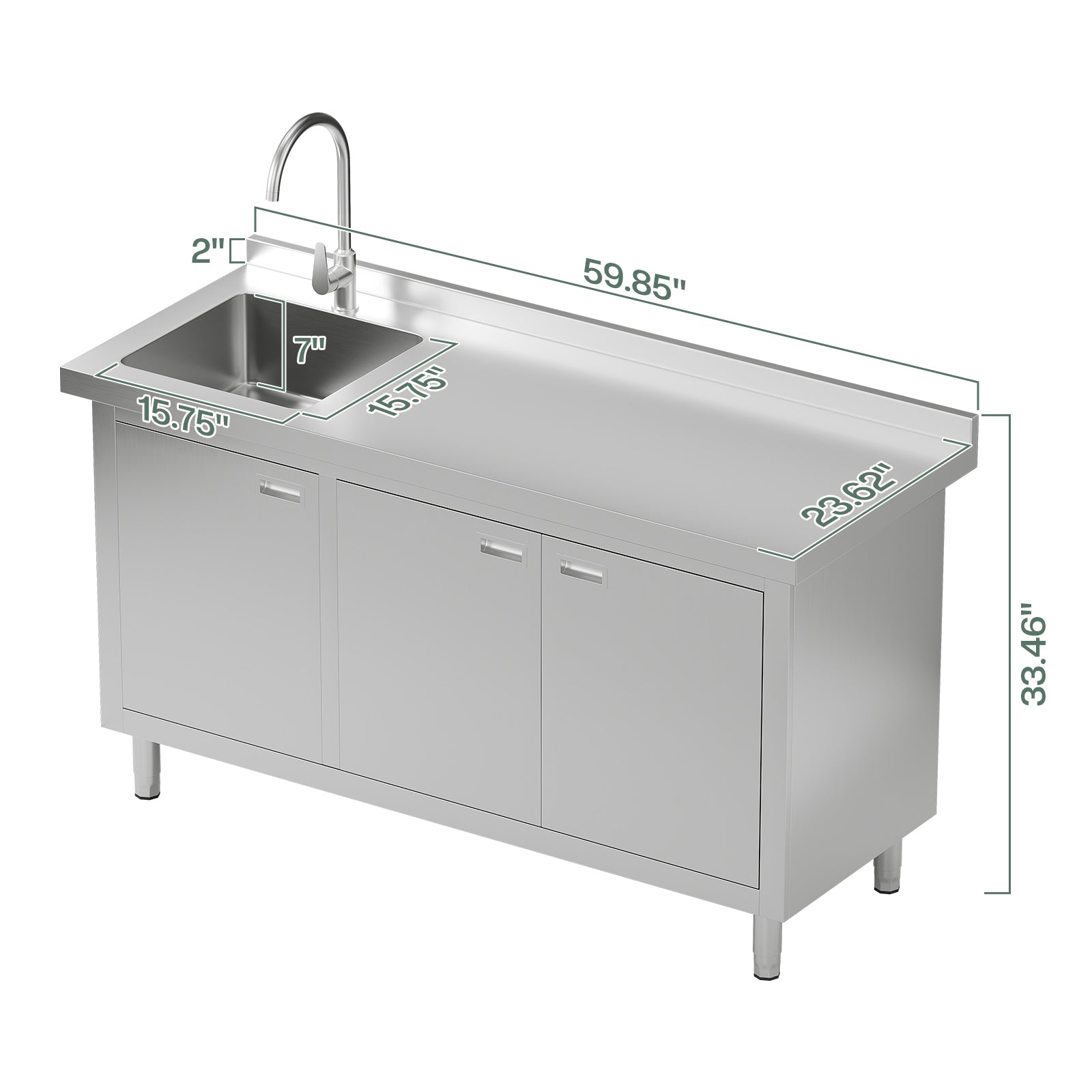Stainless Steel Sink Cabinet Amerlife