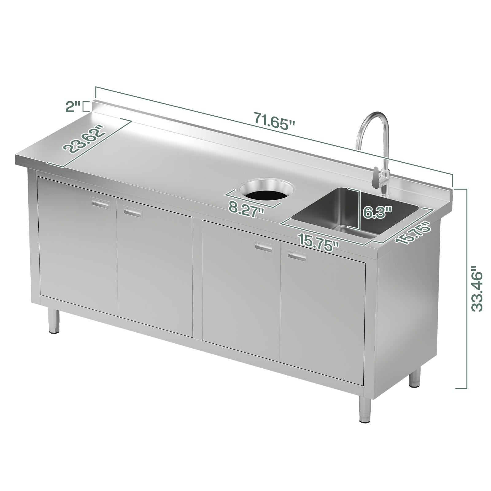 Stainless Steel Sink Cabinet Amerlife