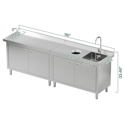 Stainless Steel Sink Cabinet Amerlife