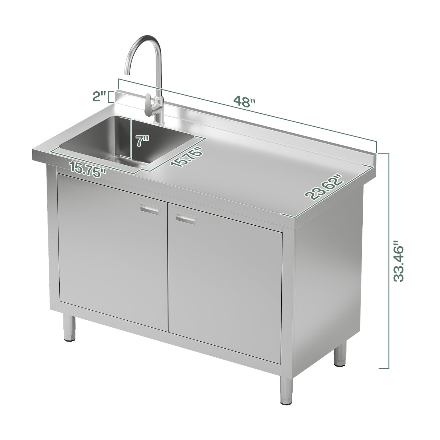 Stainless Steel Sink Cabinet Amerlife