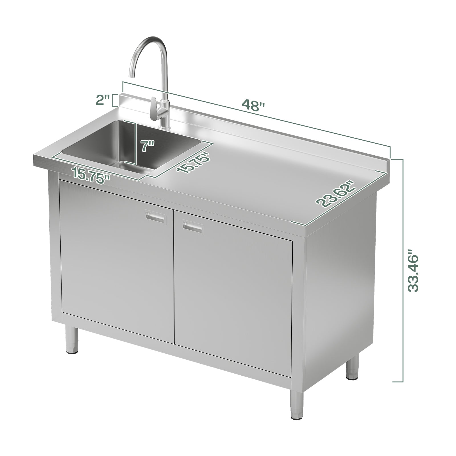 Stainless Steel Sink Cabinet Amerlife