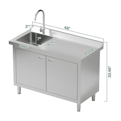 Stainless Steel Sink Cabinet Amerlife
