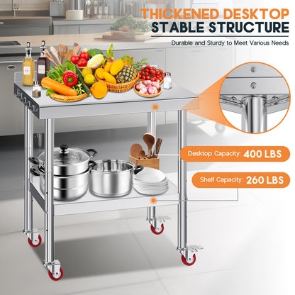 Stainless Steel Prep Table Amerlife