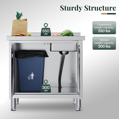 Stainless Steel Work Cabinet Amerlife 