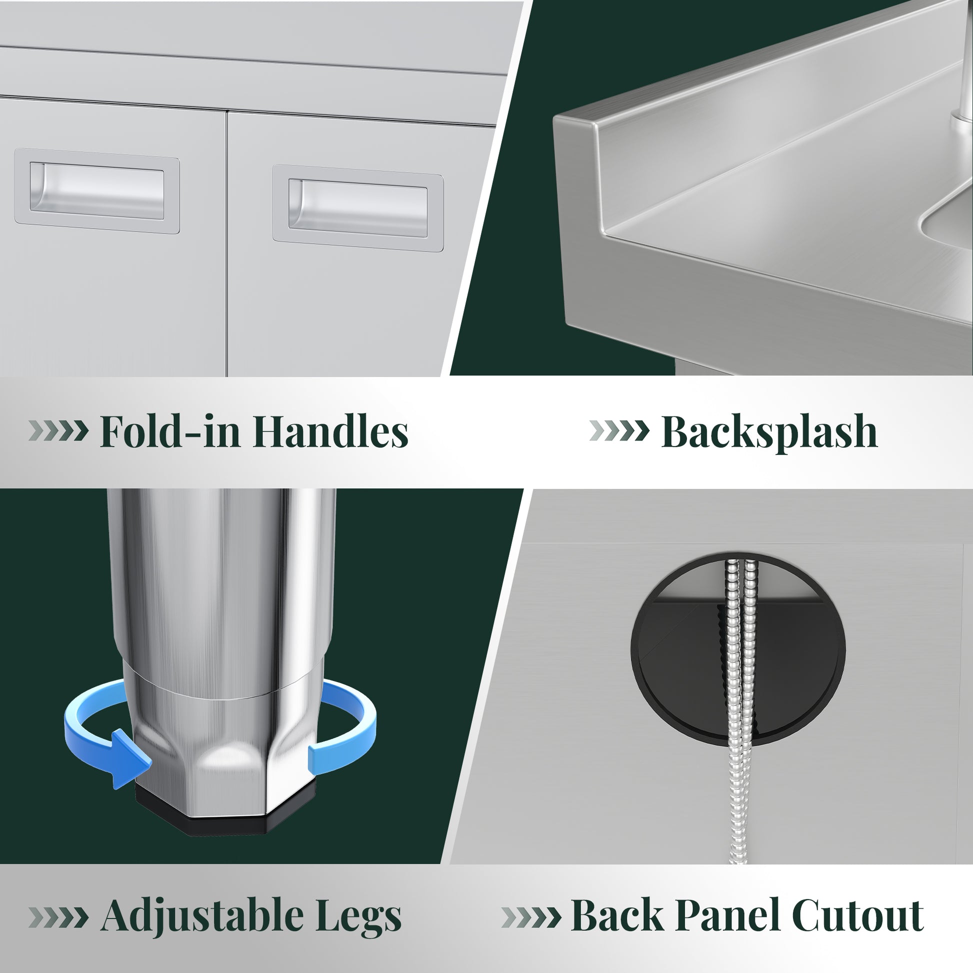 Stainless Steel Work Cabinet Amerlife 