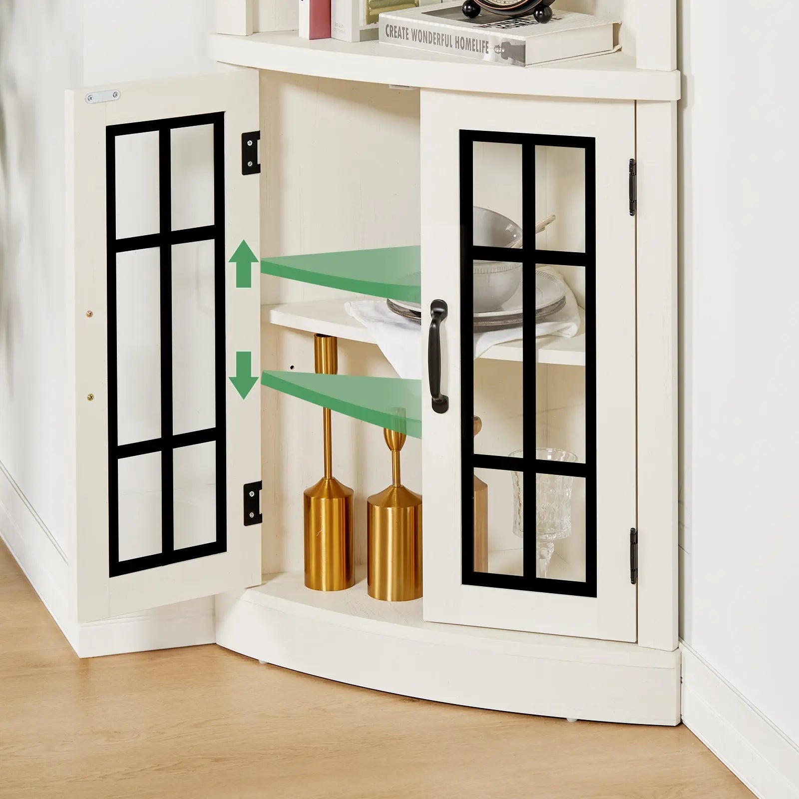 Distressed white storage cabinet online