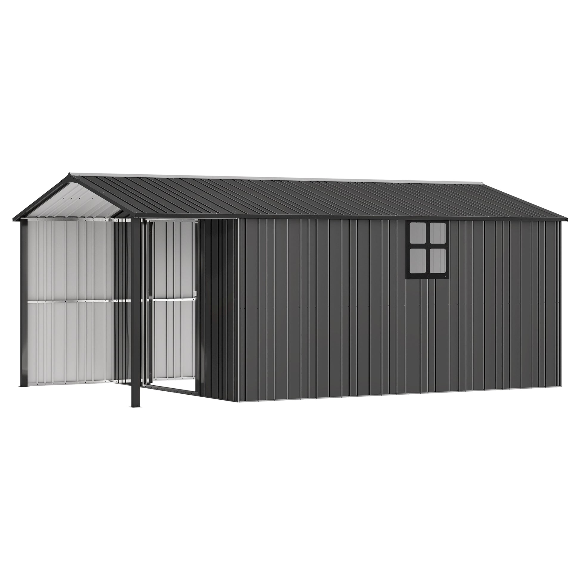 Outdoor Storage Shed with Lounge Area Amerlife