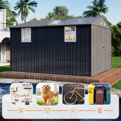 Helmar Storage Shed - 10.1x11.5x7.4 FT