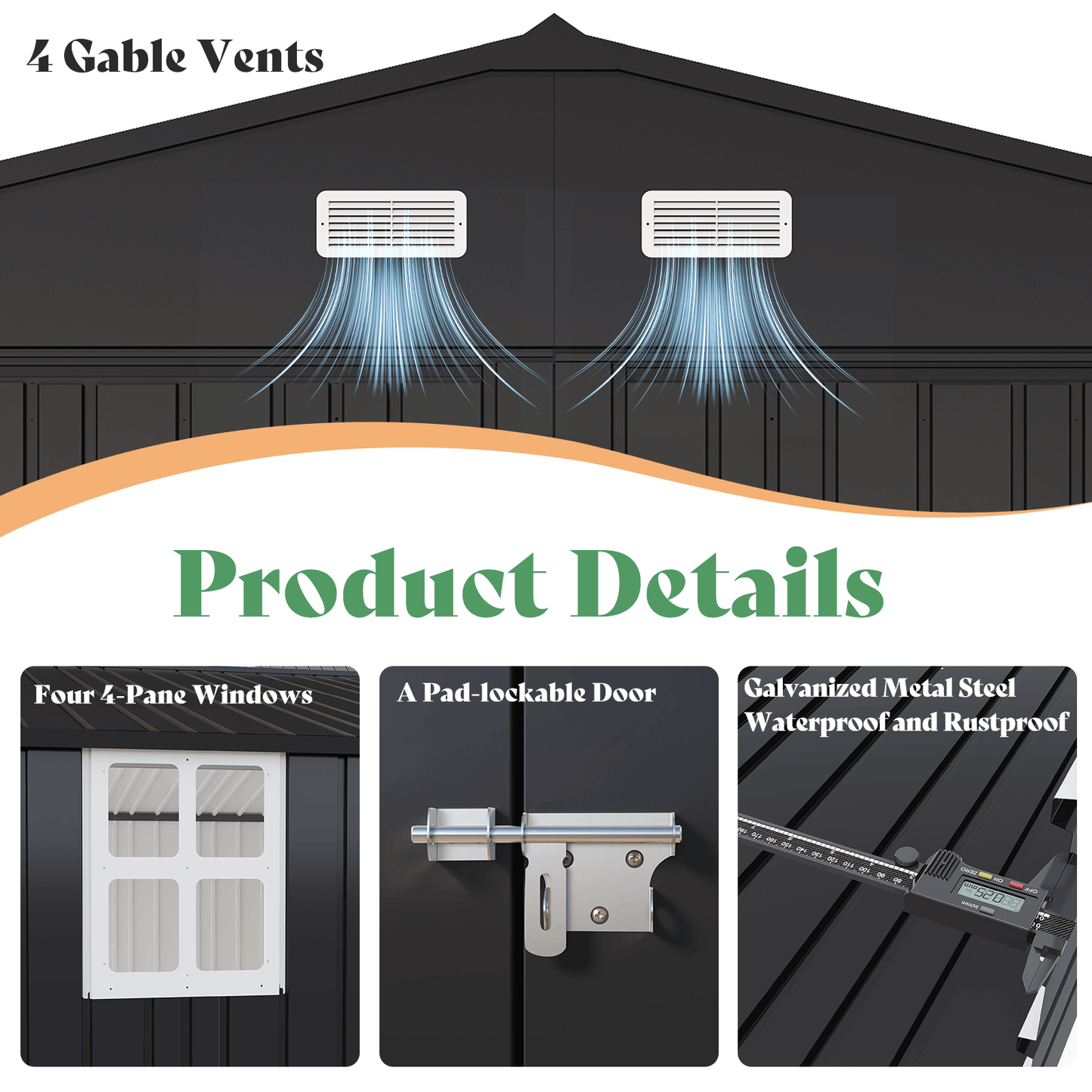 Ironclad Double Doors Storage Shed - Amerlife