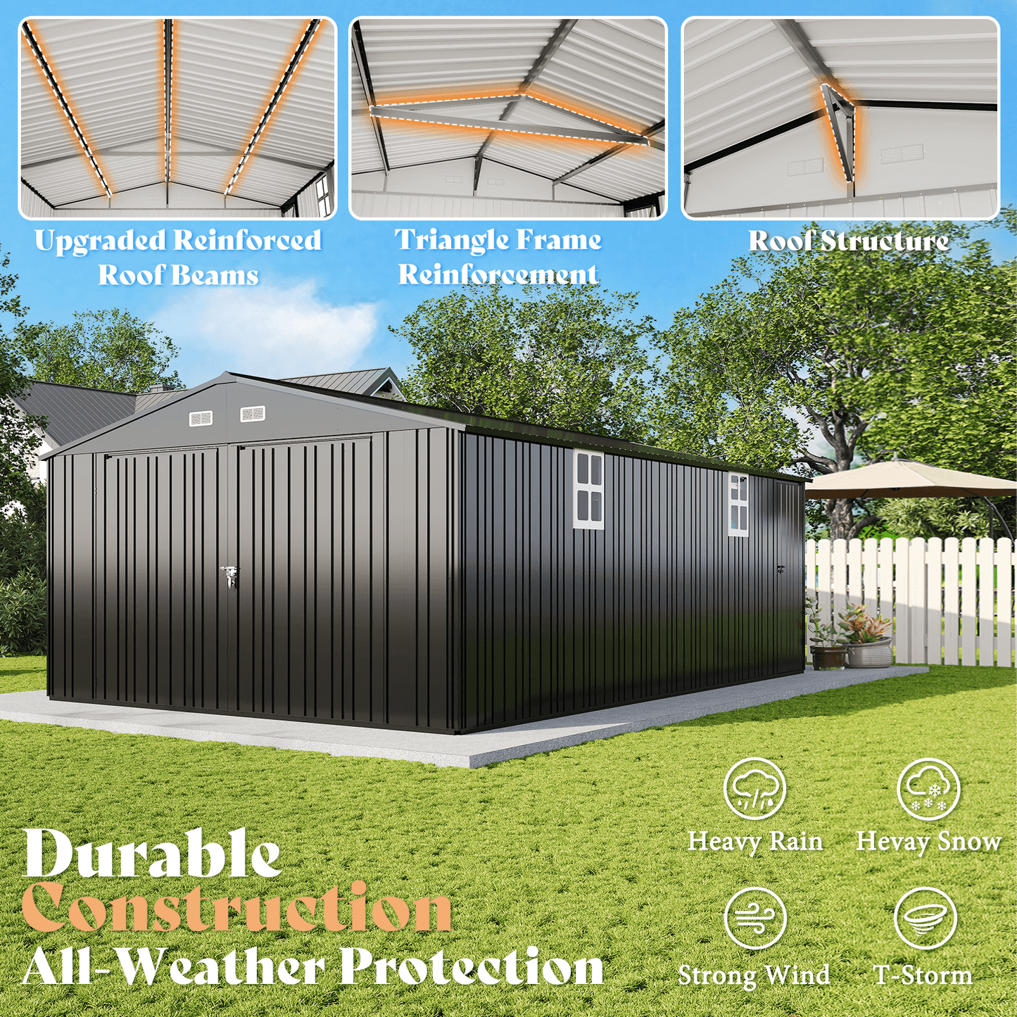 Ironclad Double Doors Storage Shed - Amerlife