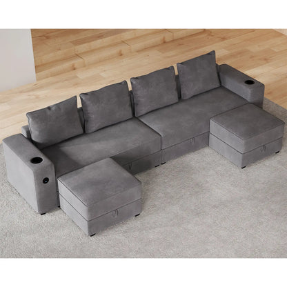 2+2 & Ottoman / Grey